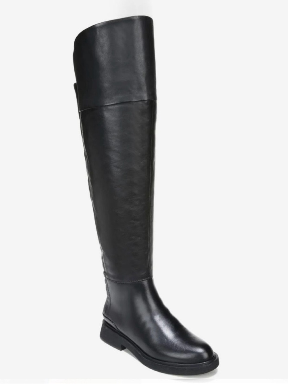 Beautiful tall black leather over the knee boots, wide calf